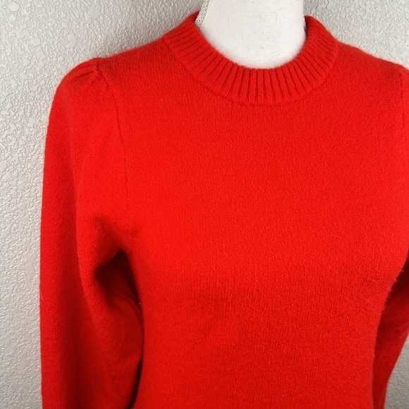 H&M Wool Blend Orange Knit Long Sleeve Maternity Crewneck Sweater Size XS - Picture 2 of 7
